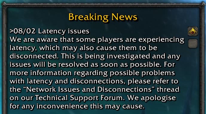 Blizzard latency and DCs