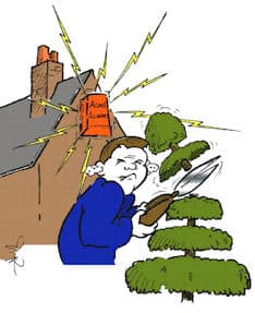 Alarm noise pollution cartoon