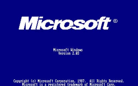 Windows 2.0 start screen