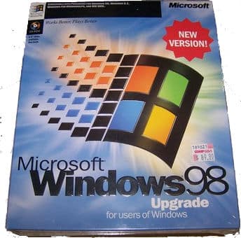 Windows 98 upgrade, retail box