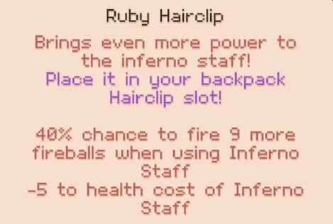 Everholm ruby hairclip