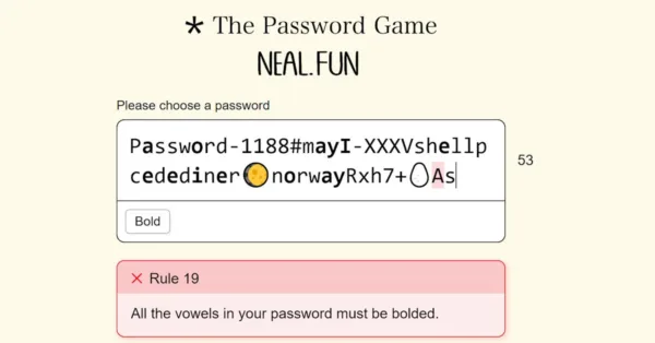 Password game